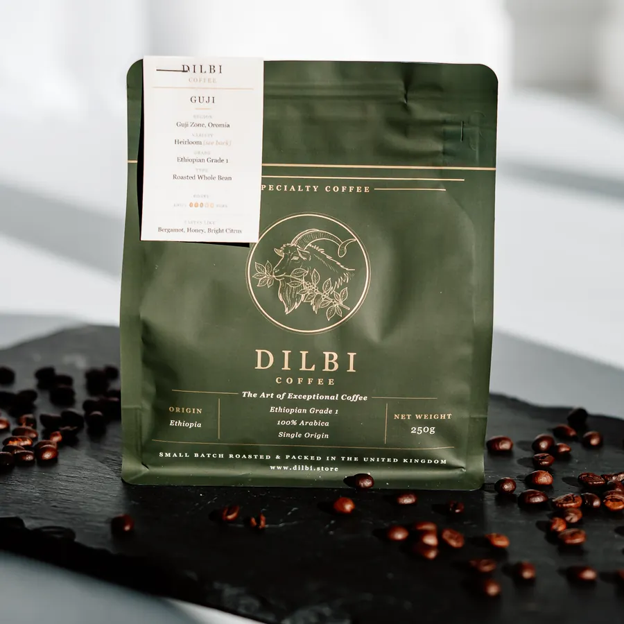 DILBI Guji 250g bag of Ethiopian specialty coffee